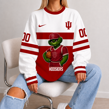[FAN FAVORITE] NEW CUSTOMIZED NCAA MAM03 IDH INDIANA HOOSIERS STRAPPY UNISEX SWEATSHIRT