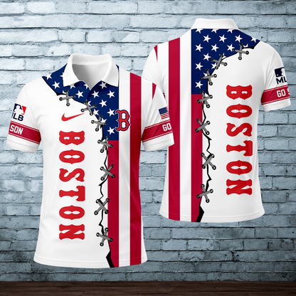 [FLASH SALE] NEW CUSTOMIZED MLB03 BRS BOSTON RED SOX POLO SHIRT