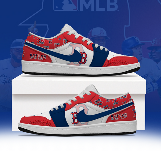 [FLASH SALE] NEW CUSTOMIZED MLB03 BRS BOSTON RED SOX AIR JORDAN LOW SHOES