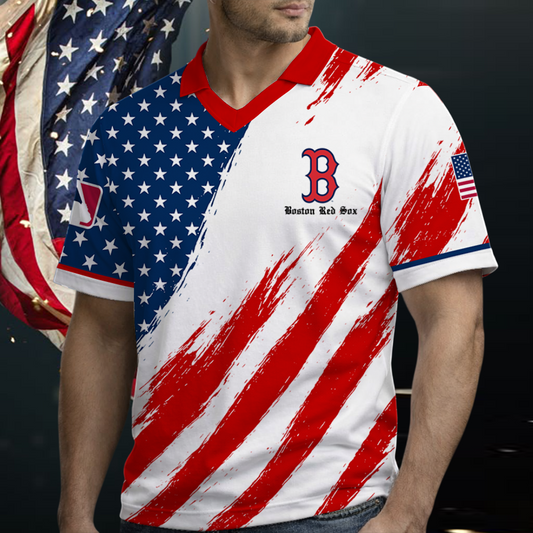 [FLASH SALE] NEW CUSTOMIZED MLB03 BRS BOSTON RED SOX POLO SHIRT
