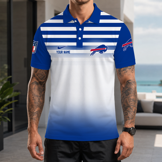 [SPECIAL OFFER] NEW CUSTOMIZED NFL03 BFB BUFFALO BILLS POLO SHIRT