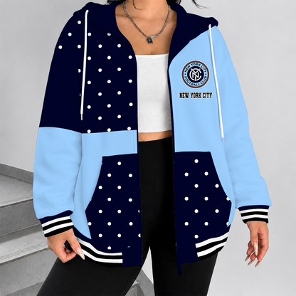 [FAN EXCLUSIVE] NEW CUSTOMIZED MLS03 NYC NEW YORK CITY FC ZIP HOODIE