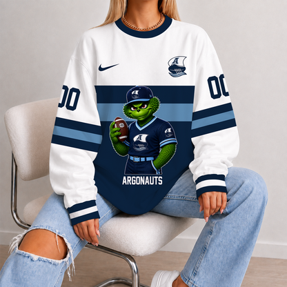 [FAN EXCLUSIVE] NEW CUSTOMIZED CFL03 TOR TORONTO ARGONAUTS STRAPPY UNISEX SWEATSHIRT