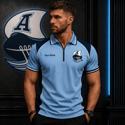 [SPECIAL OFFER] NEW CUSTOMIZED CFL03 TOR TORONTO ARGONAUTS ZIP POLO SHIRT