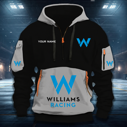 [FAN MUST-HAVE] NEW CUSTOMIZED F103 WIL WILLIAMS RACING QUARTER ZIP HOODIE