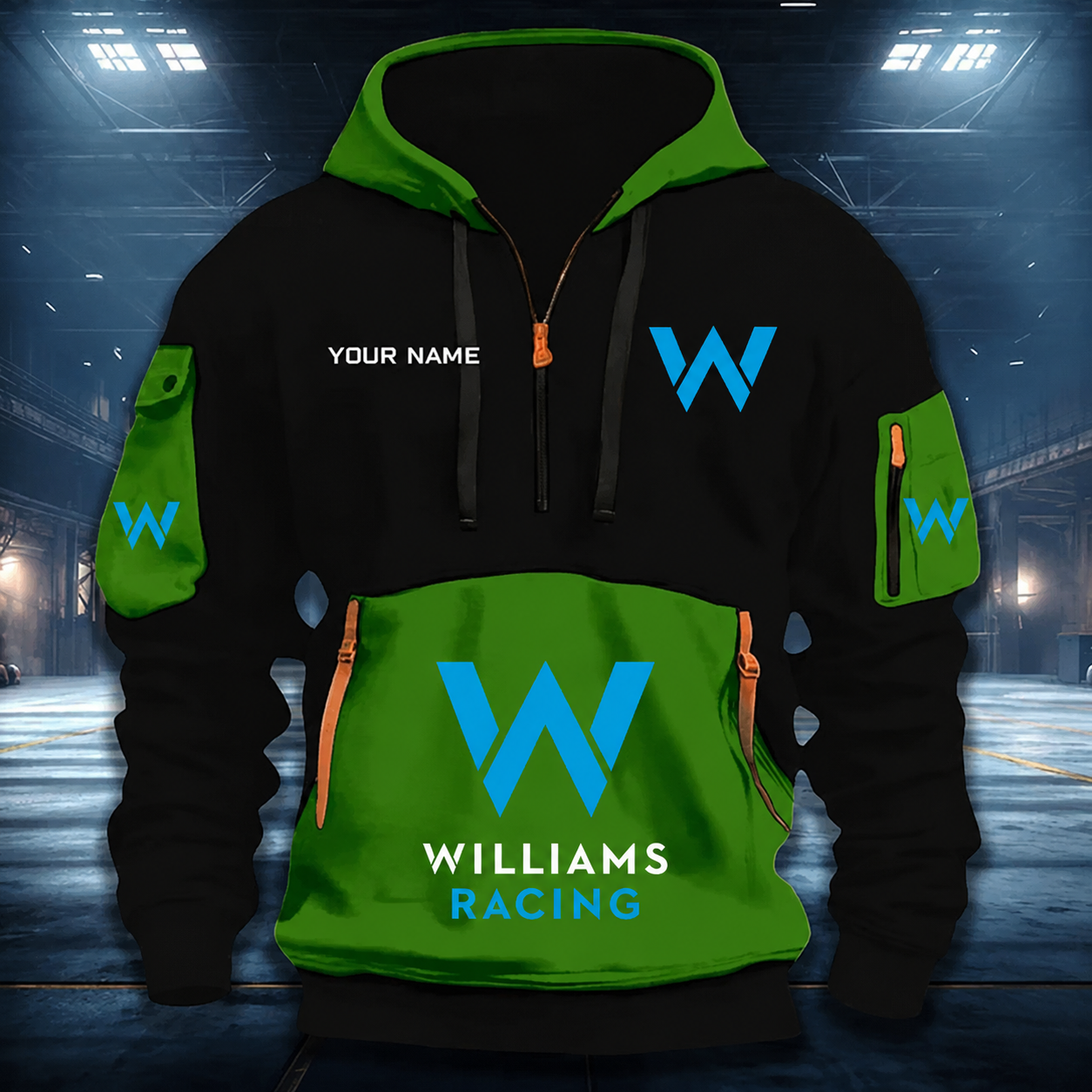 [FAN MUST-HAVE] NEW CUSTOMIZED F103 WIL WILLIAMS RACING QUARTER ZIP HOODIE