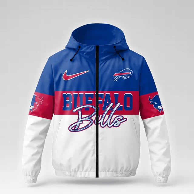[SPECIAL OFFER] NEW CUSTOMIZED NFL03 BFB BUFFALO BILLS WINDBREAKER JACKET