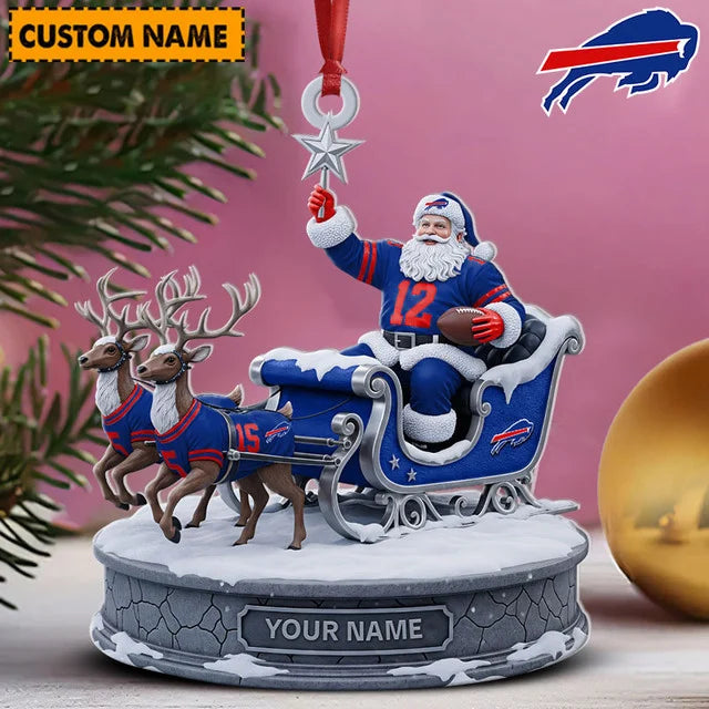 [SPECIAL OFFER] NEW CUSTOMIZED NFL03 BFB BUFFALO BILLS CHRISTMAS ACRYLIC ORNAMENT