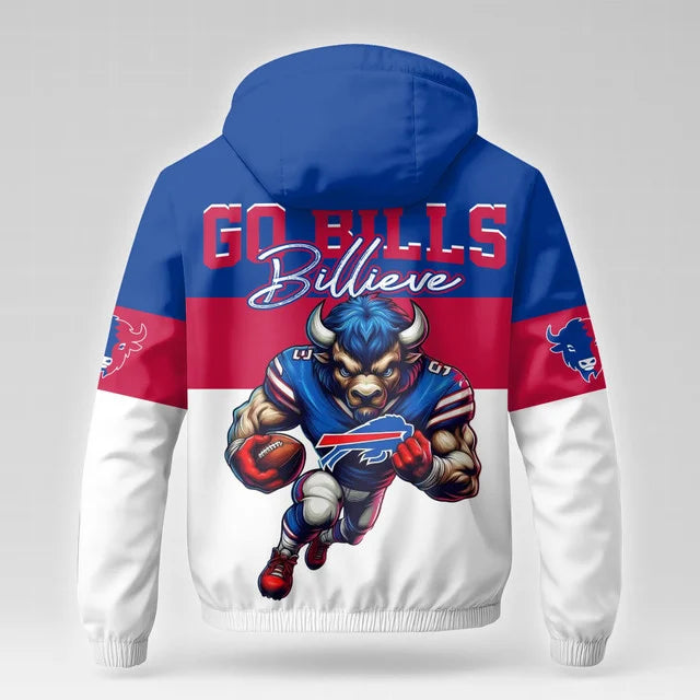 [SPECIAL OFFER] NEW CUSTOMIZED NFL03 BFB BUFFALO BILLS WINDBREAKER JACKET
