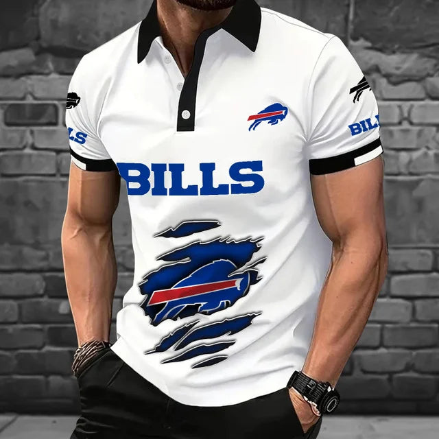 [SPECIAL OFFER] NEW CUSTOMIZED NFL03 BFB BUFFALO BILLS POLO SHIRT