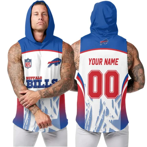 [SPECIAL OFFER] NEW CUSTOMIZED NFL03 BFB BUFFALO BILLS HOODED TANK TOP