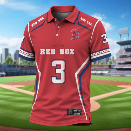 [FLASH SALE] NEW CUSTOMIZED MLB03 BRS BOSTON RED SOX POLO SHIRT