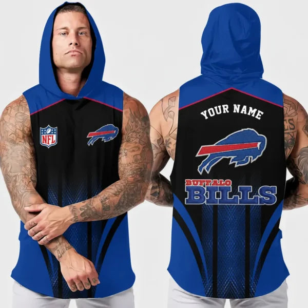 [SPECIAL OFFER] NEW CUSTOMIZED NFL03 BFB BUFFALO BILLS HOODED TANK TOP