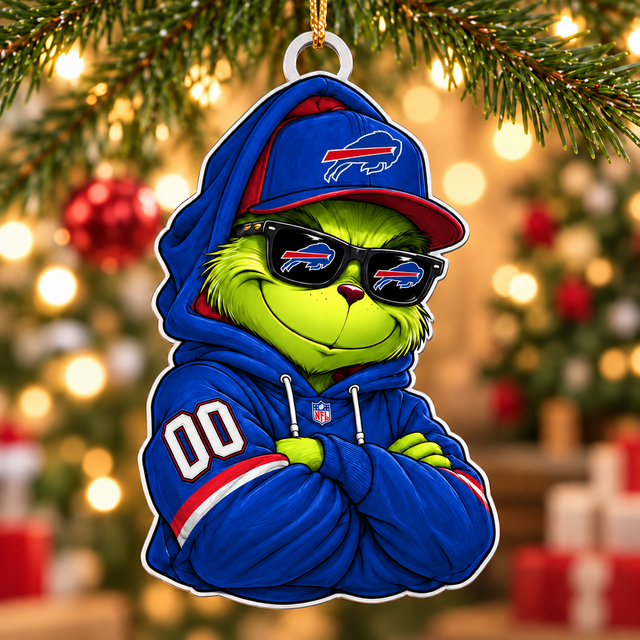 [SPECIAL OFFER] NEW CUSTOMIZED NFL03 BFB BUFFALO BILLS CHRISTMAS ACRYLIC ORNAMENT