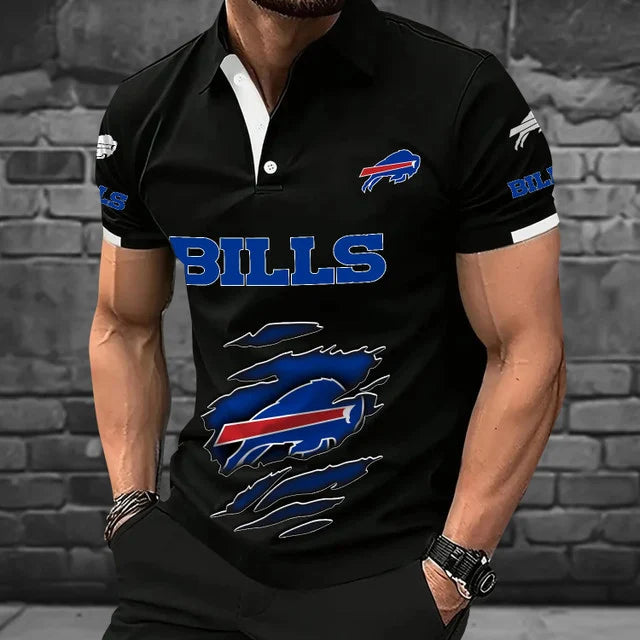 [SPECIAL OFFER] NEW CUSTOMIZED NFL03 BFB BUFFALO BILLS POLO SHIRT