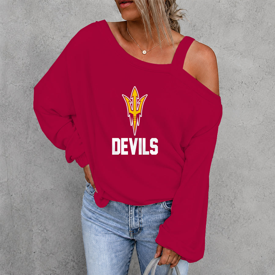 [FAN FAVORITE] NEW CUSTOMIZED NCAA FBS04 ASS ARIZONA STATE SUN DEVILS DROP SHOULDER SWEATSHIRT