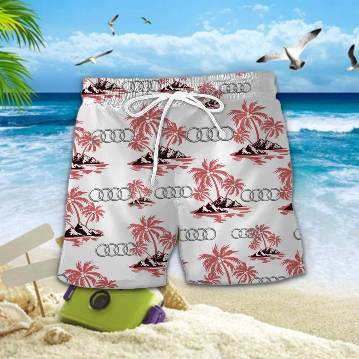 [FAN MUST-HAVE] NEW CUSTOMIZED F104 AUD AUDI UNISEX HAWAIIAN SHIRT & SHORTS SET