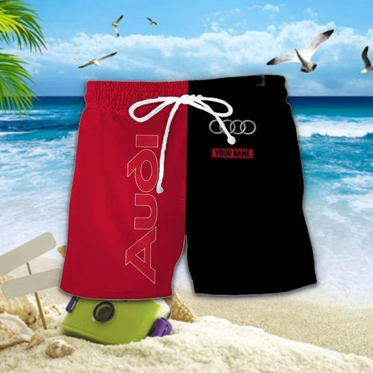 [FAN MUST-HAVE] NEW CUSTOMIZED F104 AUD AUDI UNISEX HAWAIIAN SHIRT & SHORTS SET