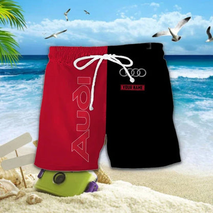 [FAN MUST-HAVE] NEW CUSTOMIZED F104 AUD AUDI UNISEX HAWAIIAN SHIRT & SHORTS SET
