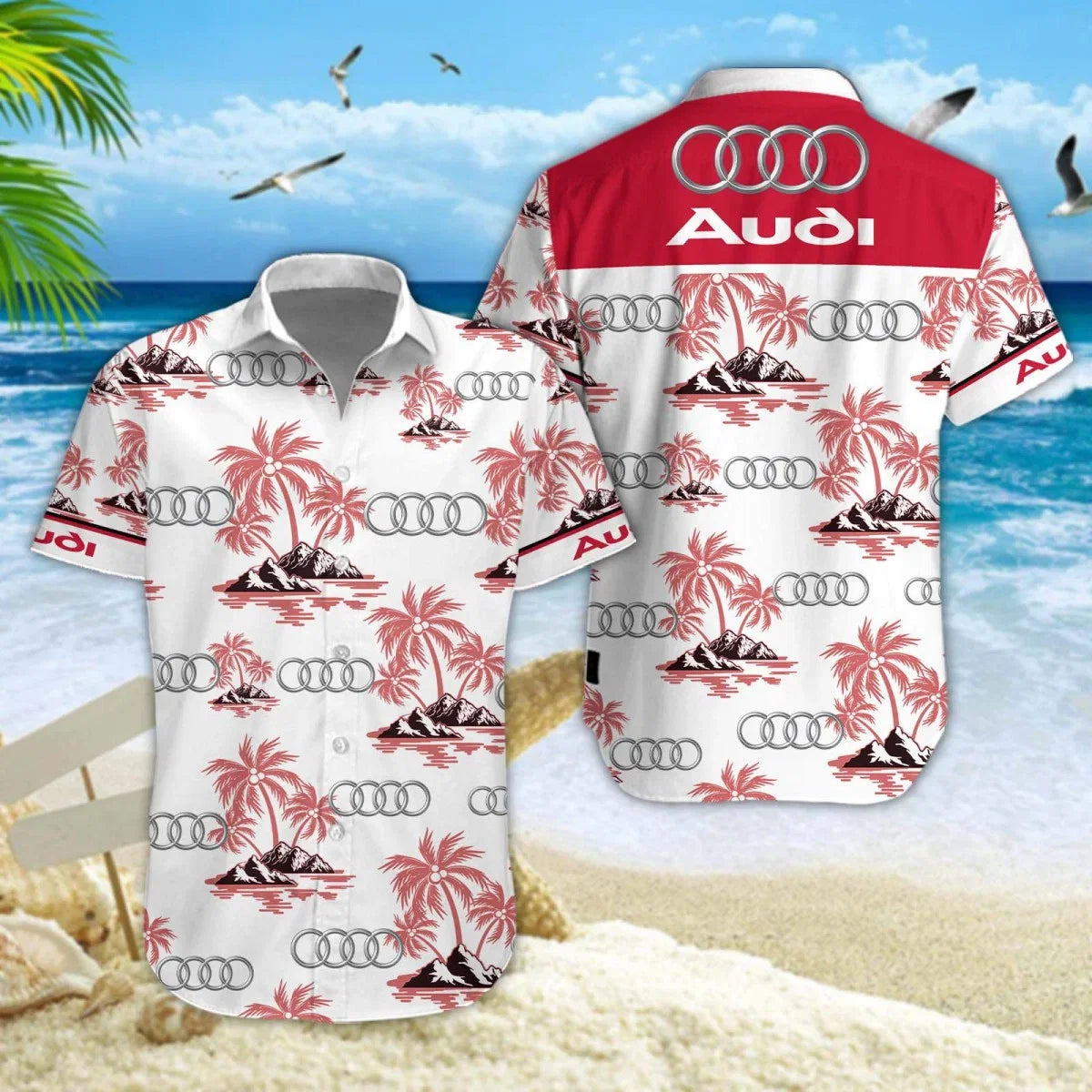 [FAN MUST-HAVE] NEW CUSTOMIZED F104 AUD AUDI UNISEX HAWAIIAN SHIRT & SHORTS SET