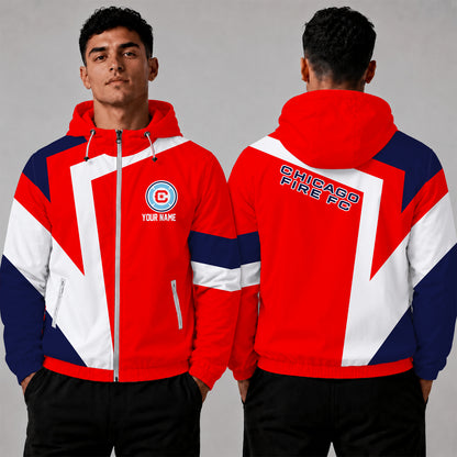 [FAN EXCLUSIVE] NEW CUSTOMIZED MLS04 CCF CHICAGO FIRE FC WINDBREAKER JACKET
