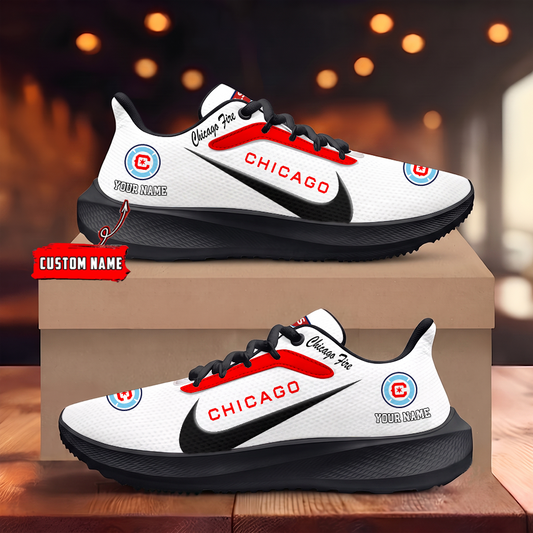 [FAN EXCLUSIVE] NEW CUSTOMIZED MLS04 CCF CHICAGO FIRE FC ROAD RUNNING SHOES