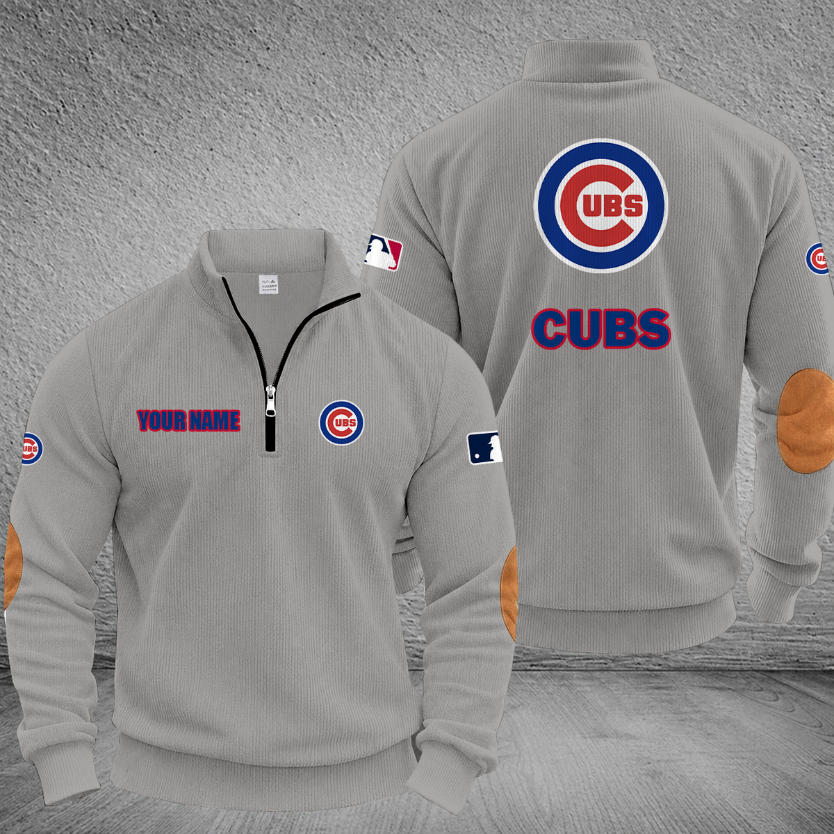 [FLASH SALE] NEW CUSTOMIZED MLB04 CCS CHICAGO CUBS MULTICOLOR STRIPED QUATER ZIP SWEATSHIRT