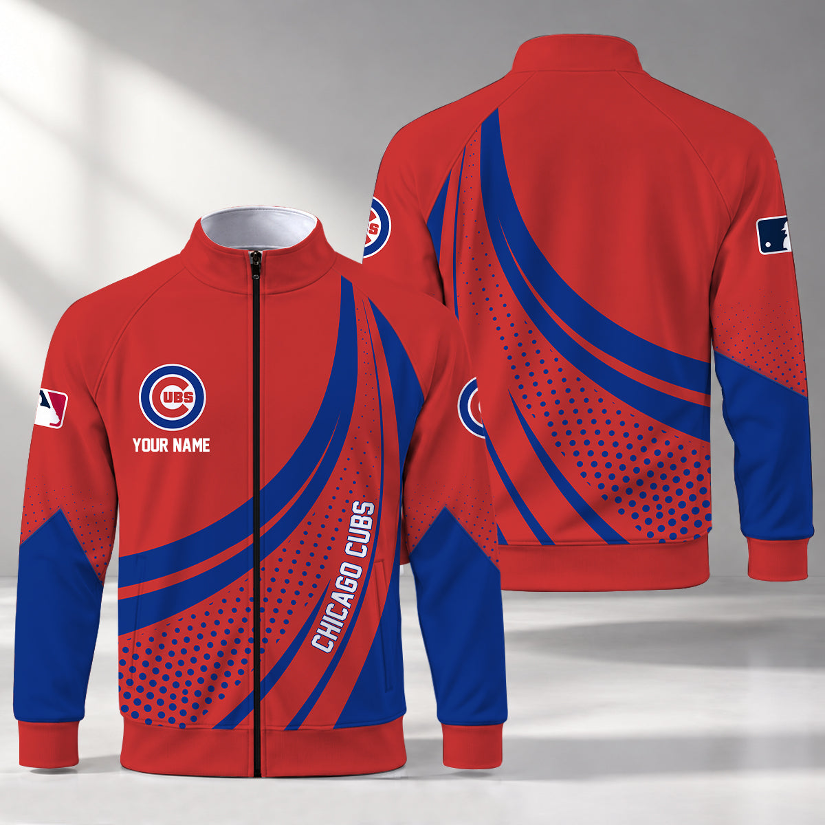 [FLASH SALE] NEW CUSTOMIZED MLB04 CCS CHICAGO CUBS STAND COLLAR JACKET