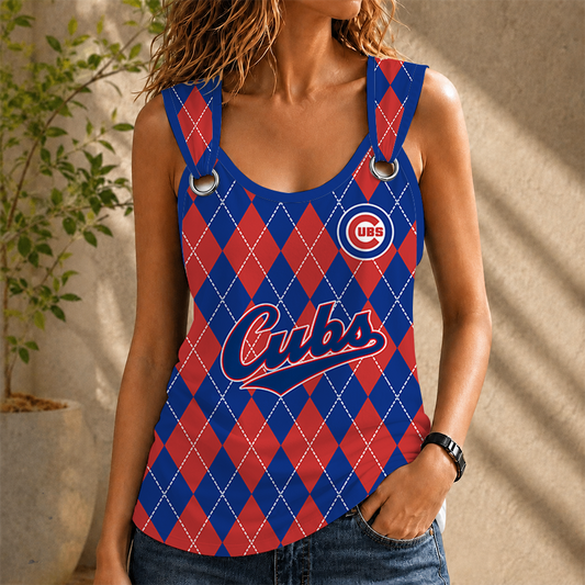 [FLASH SALE] NEW CUSTOMIZED MLB04 CCS CHICAGO CUBS O-RING SHOULDER TANK TOP