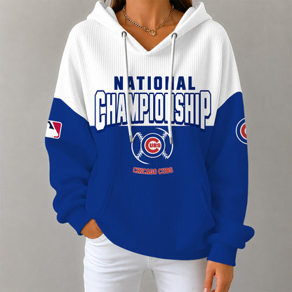 [FLASH SALE] NEW CUSTOMIZED MLB04 CCS CHICAGO CUBS RIBBED HOODIE & SWEATSHIRT