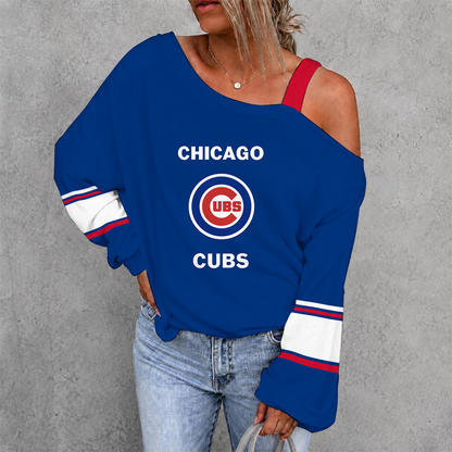 [FLASH SALE] NEW CUSTOMIZED MLB04 CCS CHICAGO CUBS DROP SHOULDER SWEATSHIRT