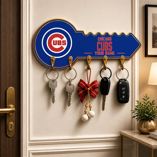 [FLASH SALE] NEW CUSTOMIZED MLB04 CCS CHICAGO CUBS WALL KEY HOLDER FOR HOME