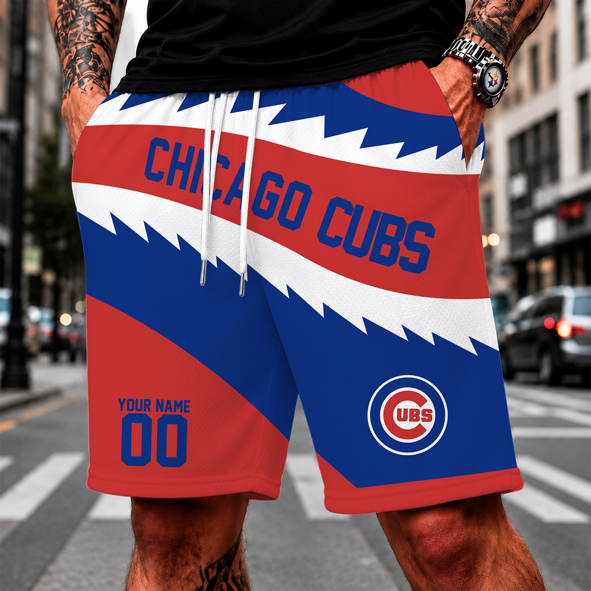[FLASH SALE] NEW CUSTOMIZED MLB04 CCS CHICAGO CUBS SHORT PANTS