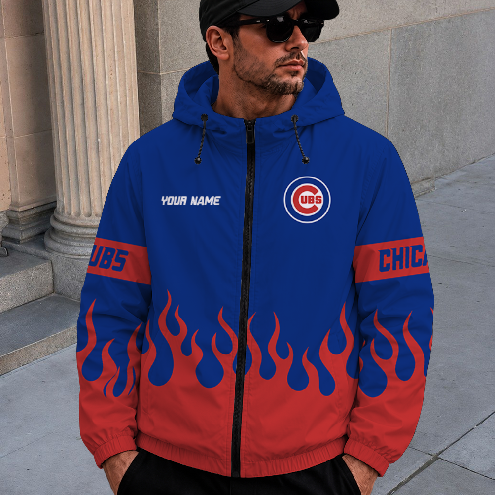 [FLASH SALE] NEW CUSTOMIZED MLB04 CCS CHICAGO CUBS WINDBREAKER JACKET