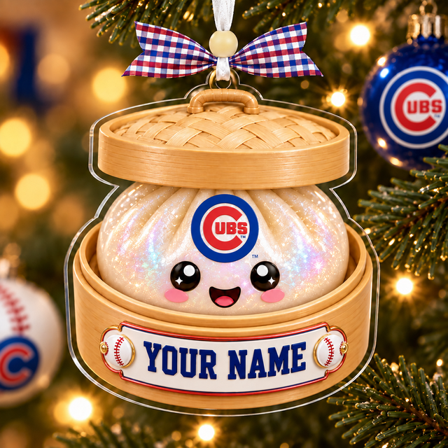 [FLASH SALE] NEW CUSTOMIZED MLB04 CCS CHICAGO CUBS CHRISTMAS ACRYLIC ORNAMENT