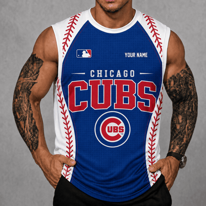 [FLASH SALE] NEW CUSTOMIZED MLB04 CCS CHICAGO CUBS TANK TOP & GYM SHIRT