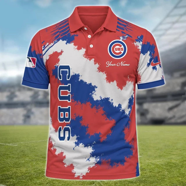 [FLASH SALE] NEW CUSTOMIZED MLB04 CCS CHICAGO CUBS MULTICOLOR POLO SHIRT
