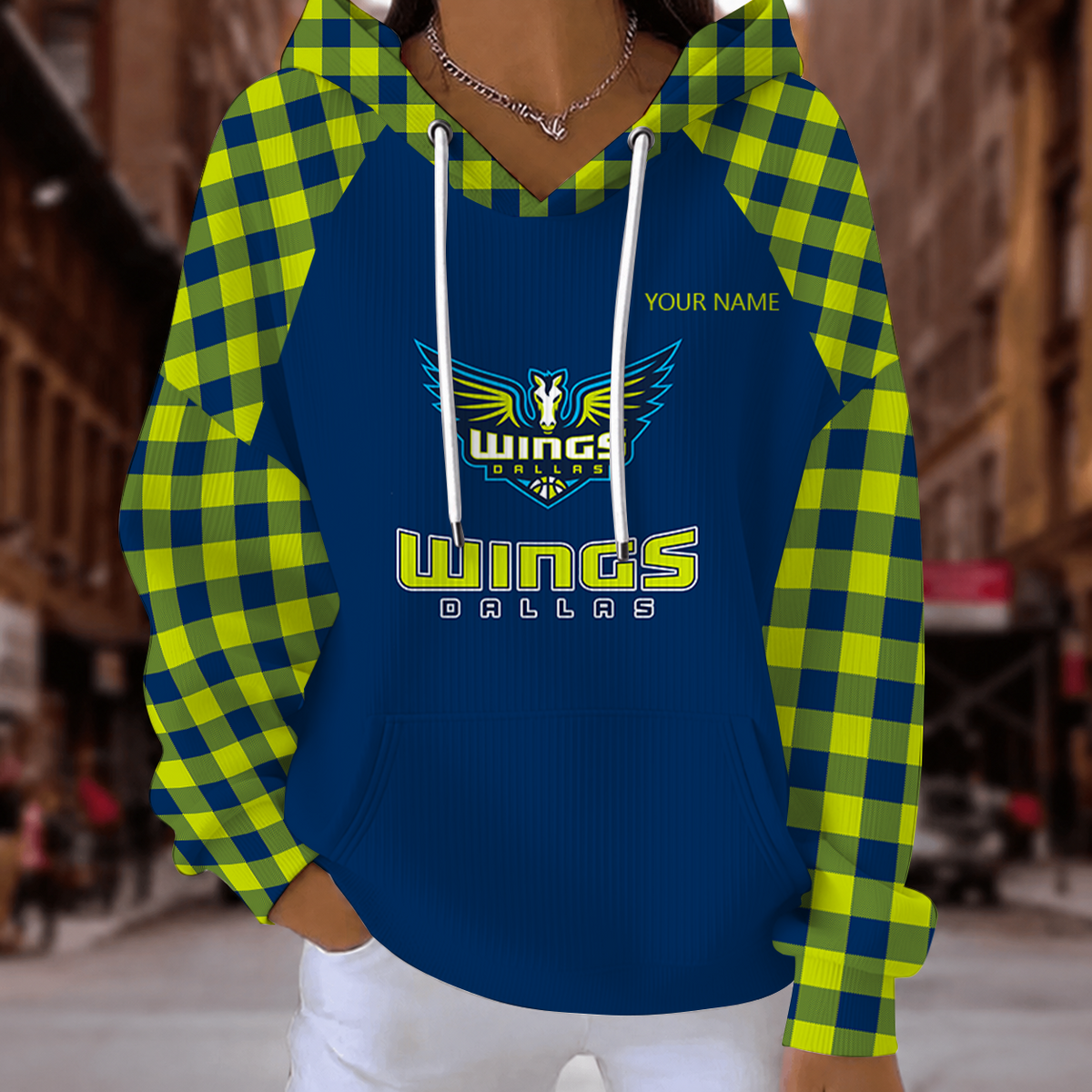 [FAN FAVORITE] NEW CUSTOMIZED WNBA04 DLW DALLAS WINGS RIBBED HOODIE & SWEATSHIRT