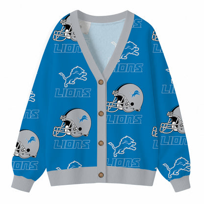 [SPECIAL OFFER] NEW CUSTOMIZED NFL04 DTL DETROIT LIONS CARDIGAN