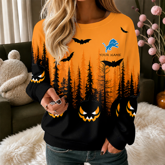 [SPECIAL OFFER] NEW CUSTOMIZED NFL04 DTL DETROIT LIONS UNISEX HALLOWEEN SWEATSHIRT
