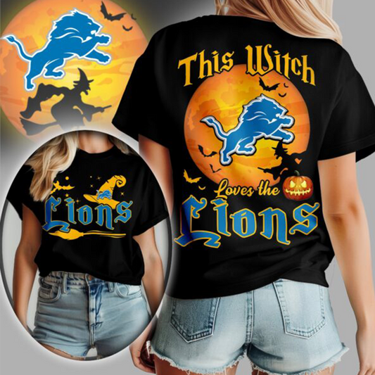 [SPECIAL OFFER] NEW CUSTOMIZED NFL04 DTL DETROIT LIONS  HALLOWEEN T-SHIRT, HOODIE & ZIP HOODIE