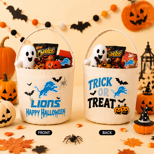 [SPECIAL OFFER] NEW CUSTOMIZED NFL04 DTL DETROIT LIONS HALLOWEEN BASKET