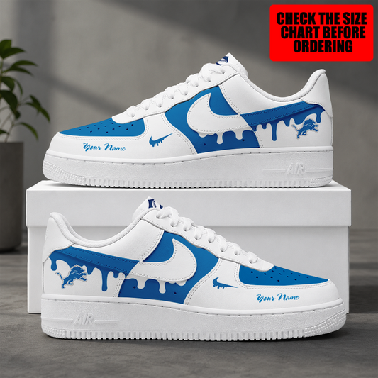 [SPECIAL OFFER] NEW CUSTOMIZED NFL04 DTL DETROIT LIONS AF1 SHOES