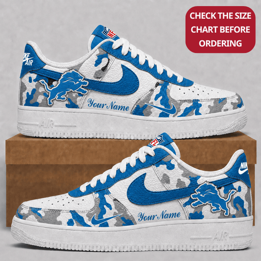 [SPECIAL OFFER] NEW CUSTOMIZED NFL04 DTL DETROIT LIONS AF1 SHOES