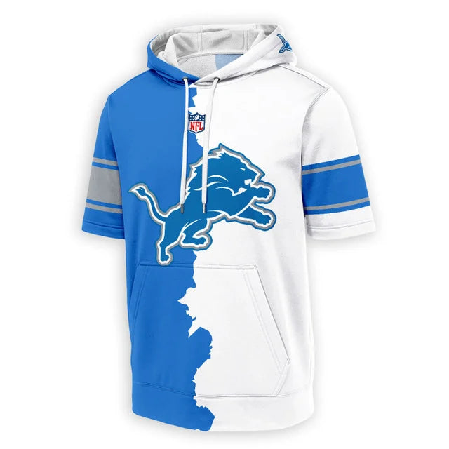 [SPECIAL OFFER] NEW CUSTOMIZED NFL04 DTL DETROIT LIONS SHORT SLEEVE HOODIE T-SHIRT