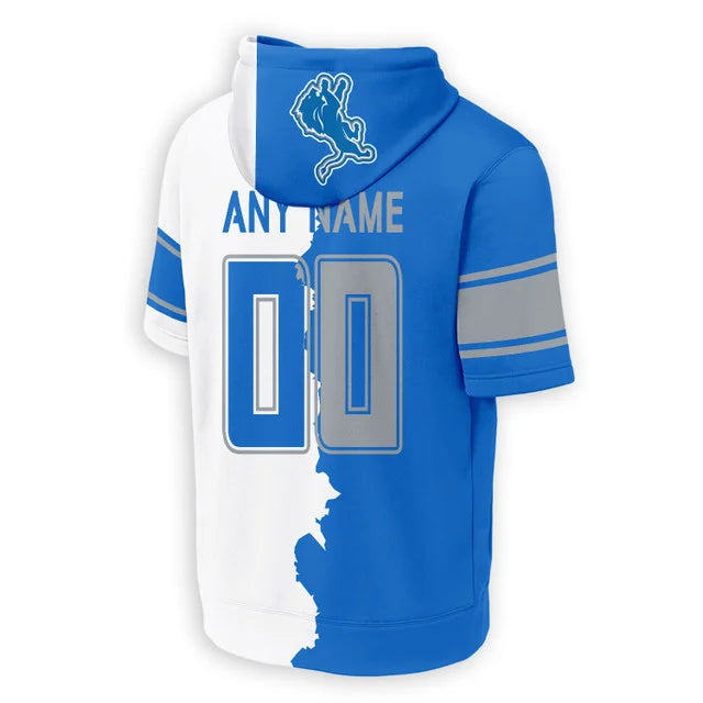 [SPECIAL OFFER] NEW CUSTOMIZED NFL04 DTL DETROIT LIONS SHORT SLEEVE HOODIE T-SHIRT