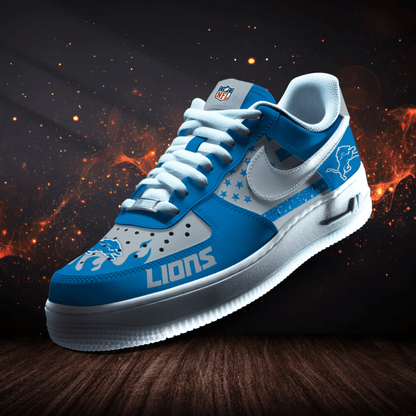 LIMITED EDITION - NEW CUSTOMIZED NFL04 DTL DETROIT LIONS AF1 SNEAKERS
