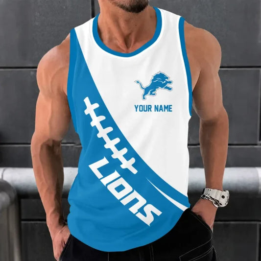 [SPECIAL OFFER] NEW CUSTOMIZED NFL04 DTL DETROIT LIONS UNISEX TANK TOP