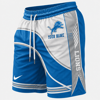 [SPECIAL OFFER] NEW CUSTOMIZED NFL04 DTL DETROIT LIONS SHORT PANTS