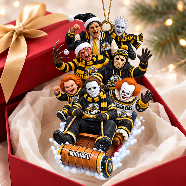 [FAN EXCLUSIVE] NEW CUSTOMIZED CFL04 HAM HAMILTON TIGER-CATS CHRISTMAS ACRYLIC ORNAMENT